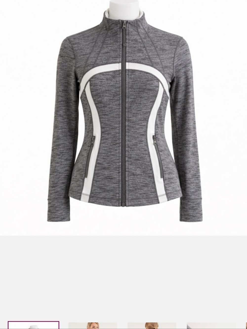 Size 6 Lululemon Women’s Define Jacket Wee Are From Space Coal Fossil White Zip